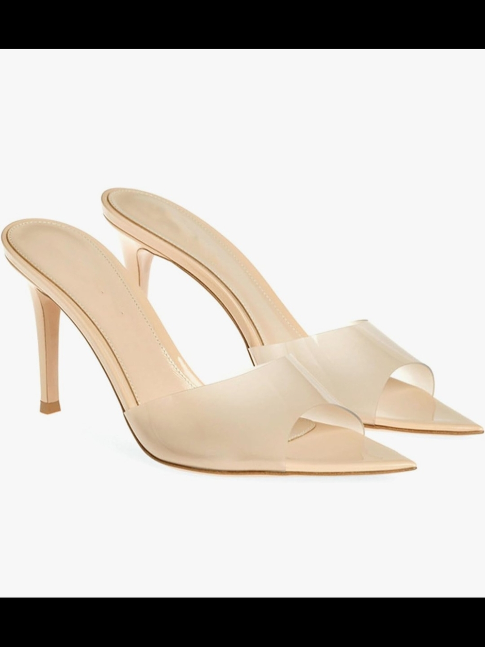 Women's Clear Pointed Open Toe Stiletto Heel Size 6